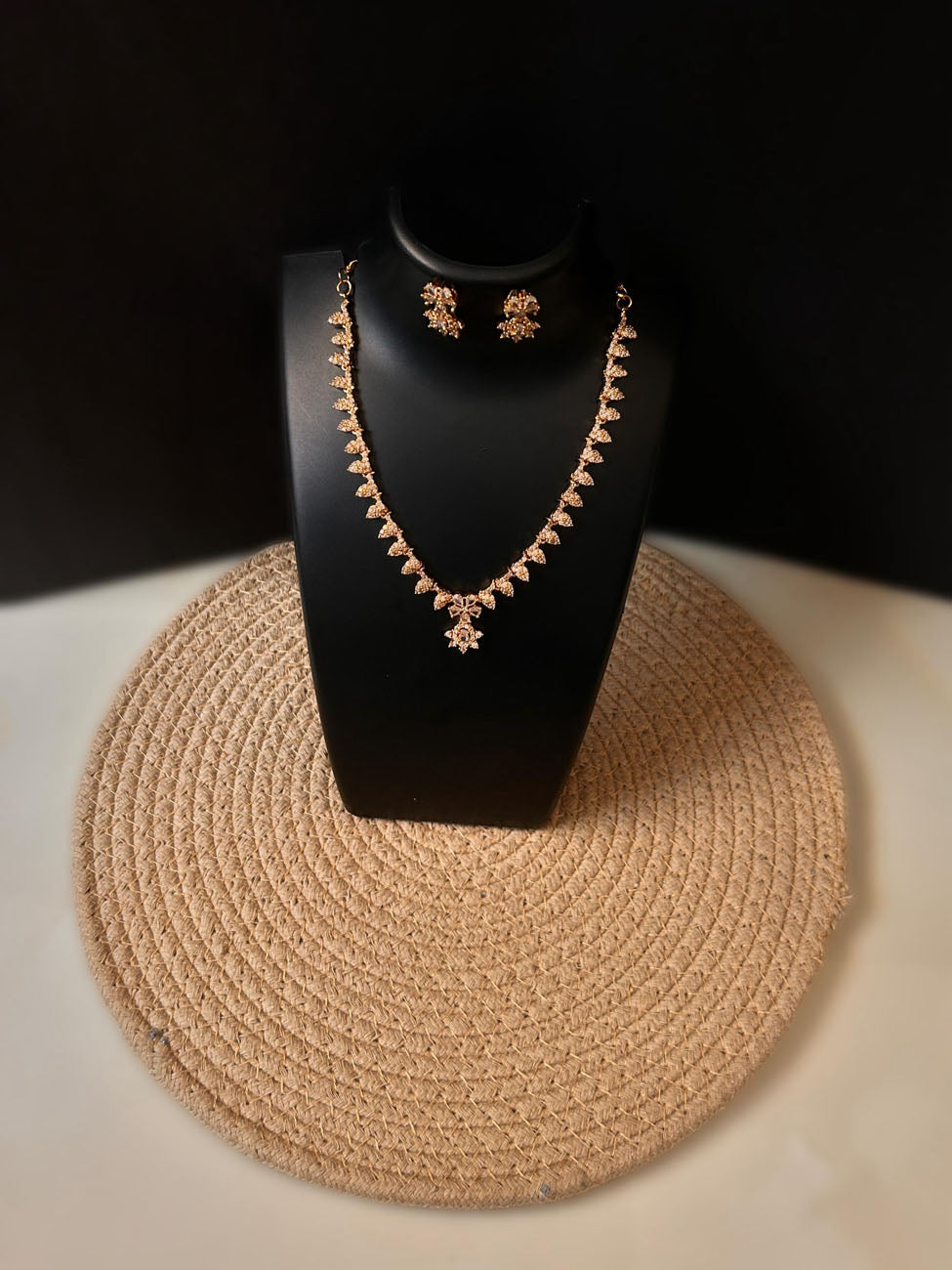 ADS STONED GOLD NECKLACE SET